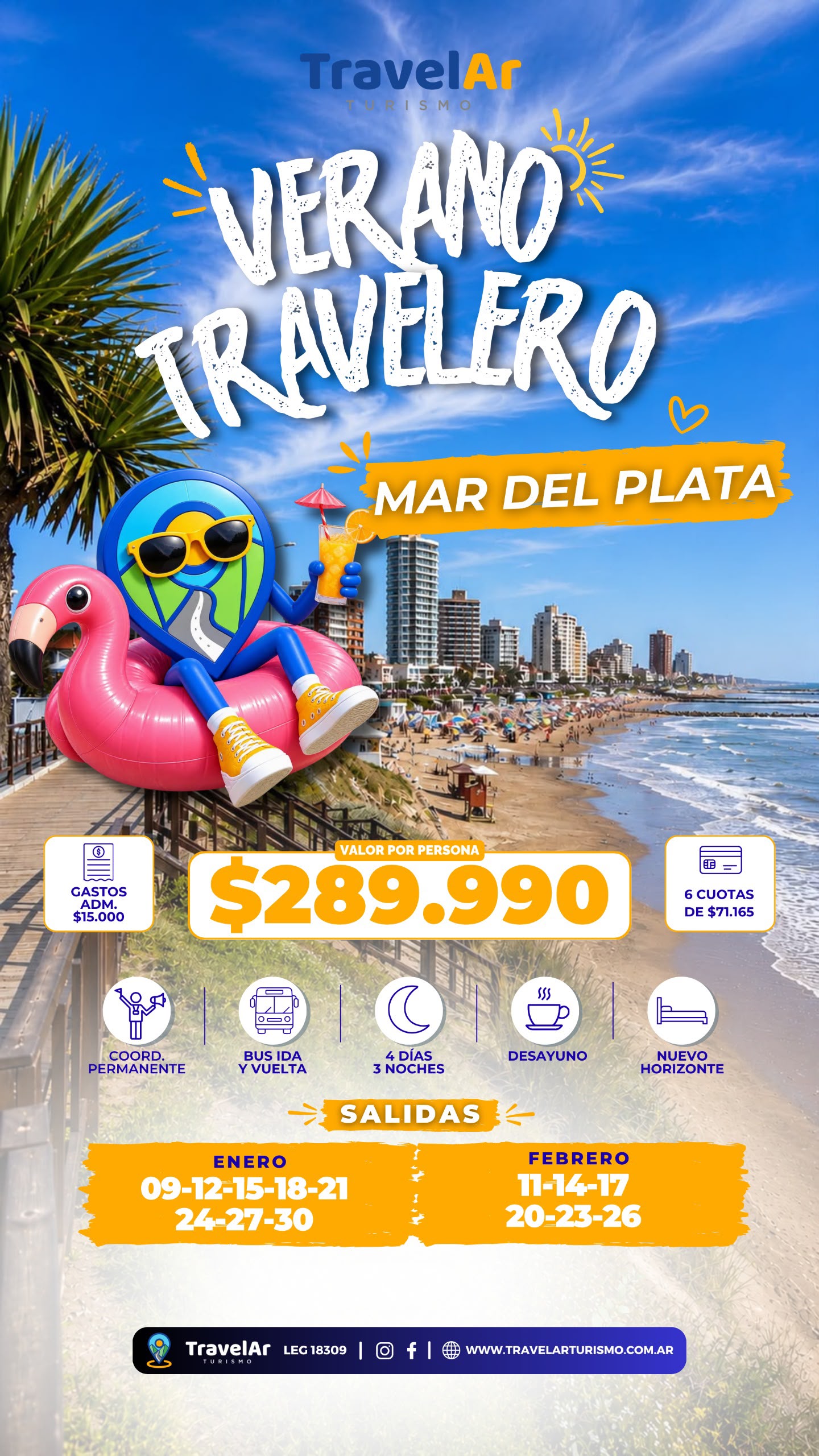 Mar del Plata Hotel Nuevo Horizonte Verano Travelero