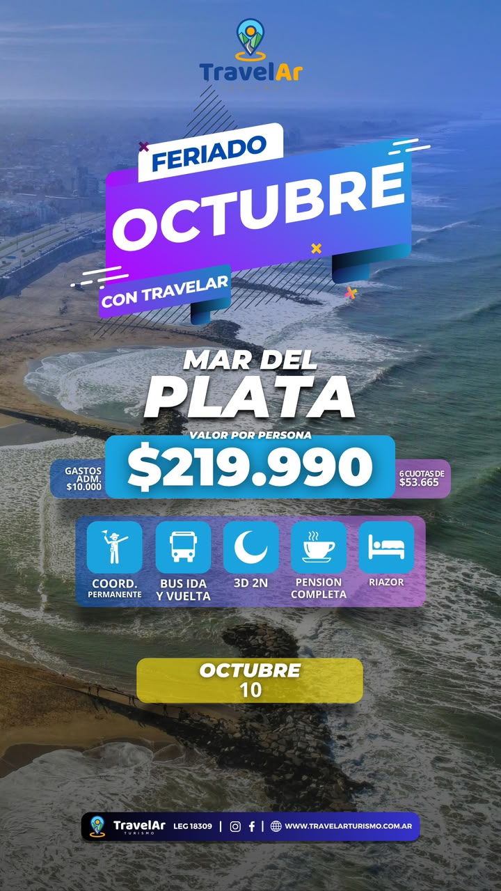Mar del Plata Feriado Octubre