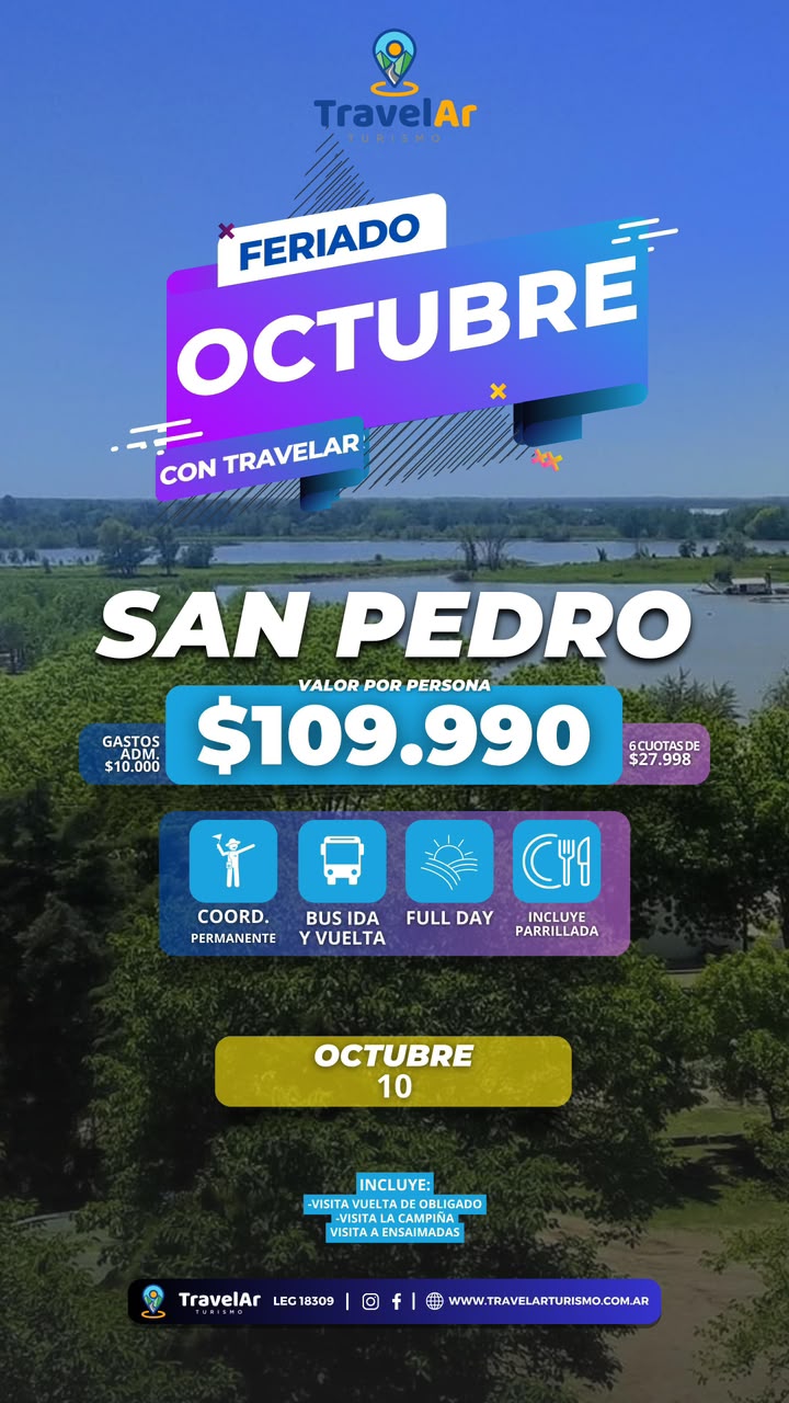 San Pedro Feriado Octubre