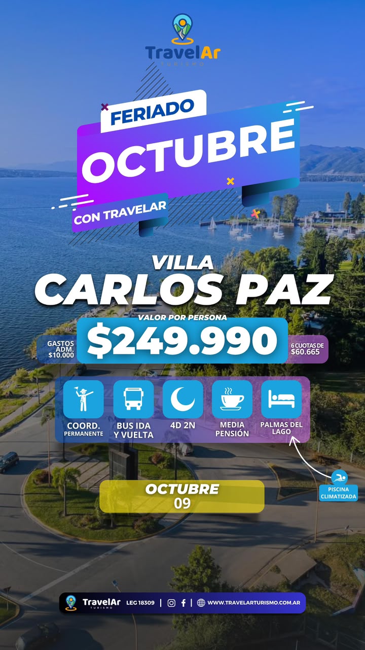 Villa Carlos Paz Feriado Octubre