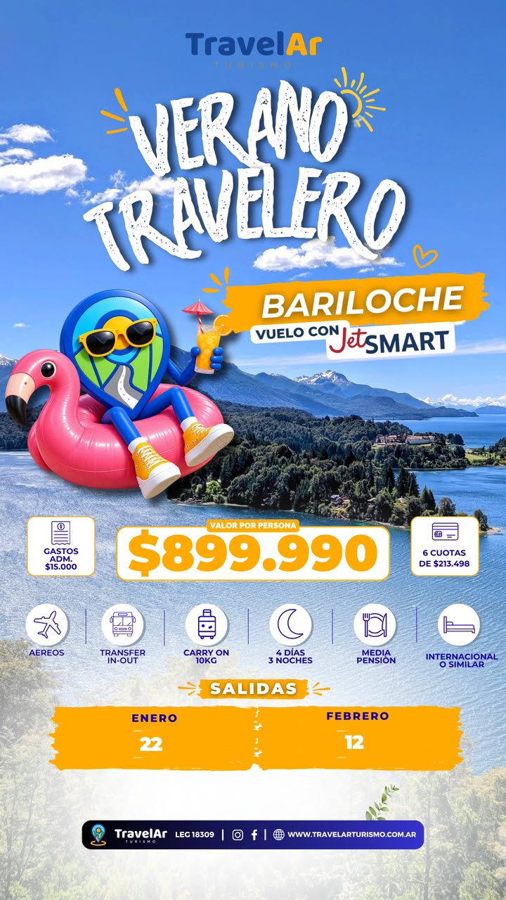 Bariloche Verano Travelero JetSMART