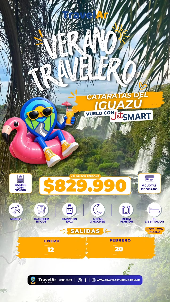 Cataratas del Iguazú Verano Travelero JetSMART