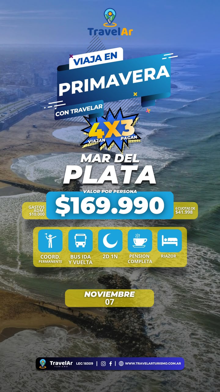 Mar del Plata Primavera (2D / 1N)