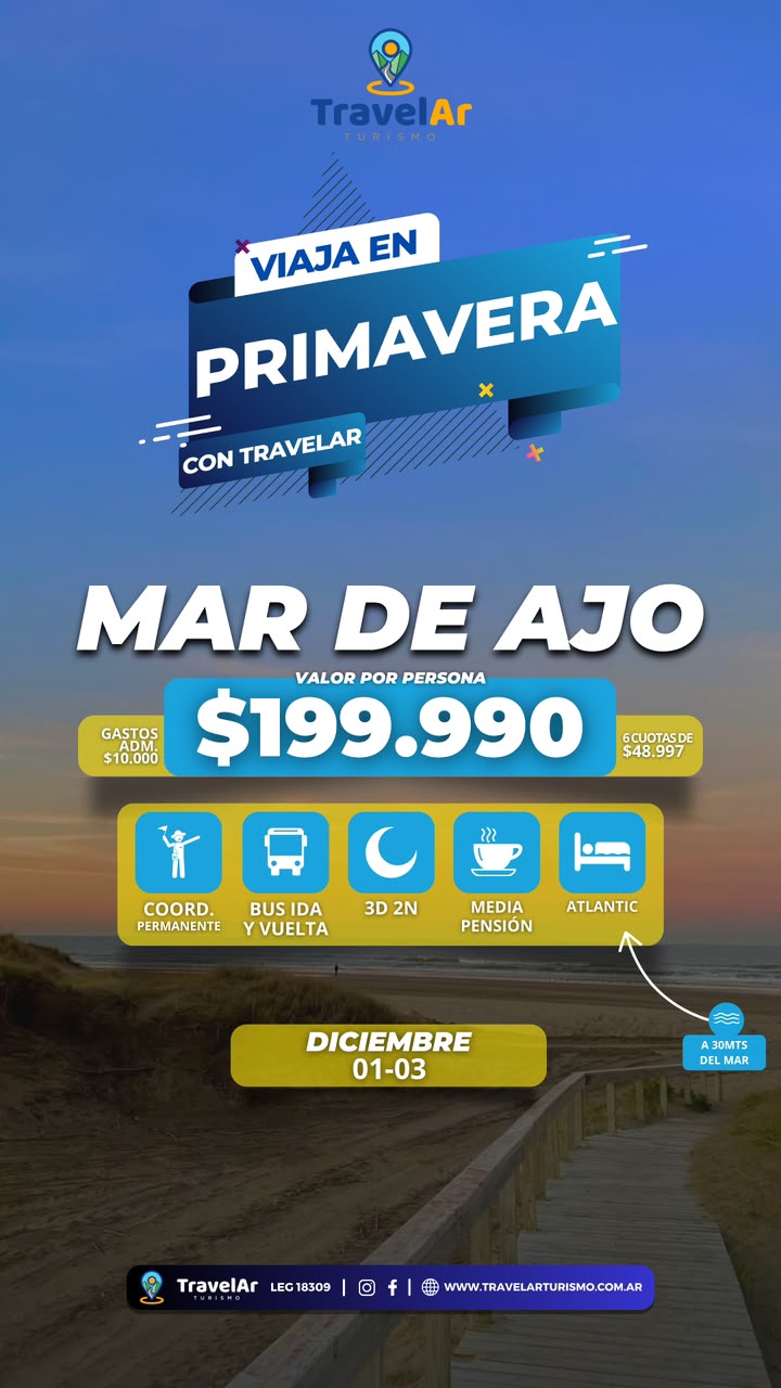 Mar de Ajó Primavera (3D / 2N)