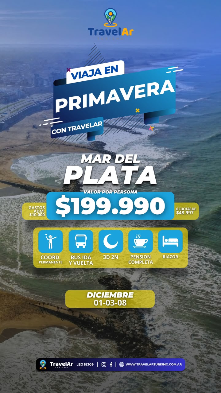 Mar del Plata Primavera (3D / 2N)