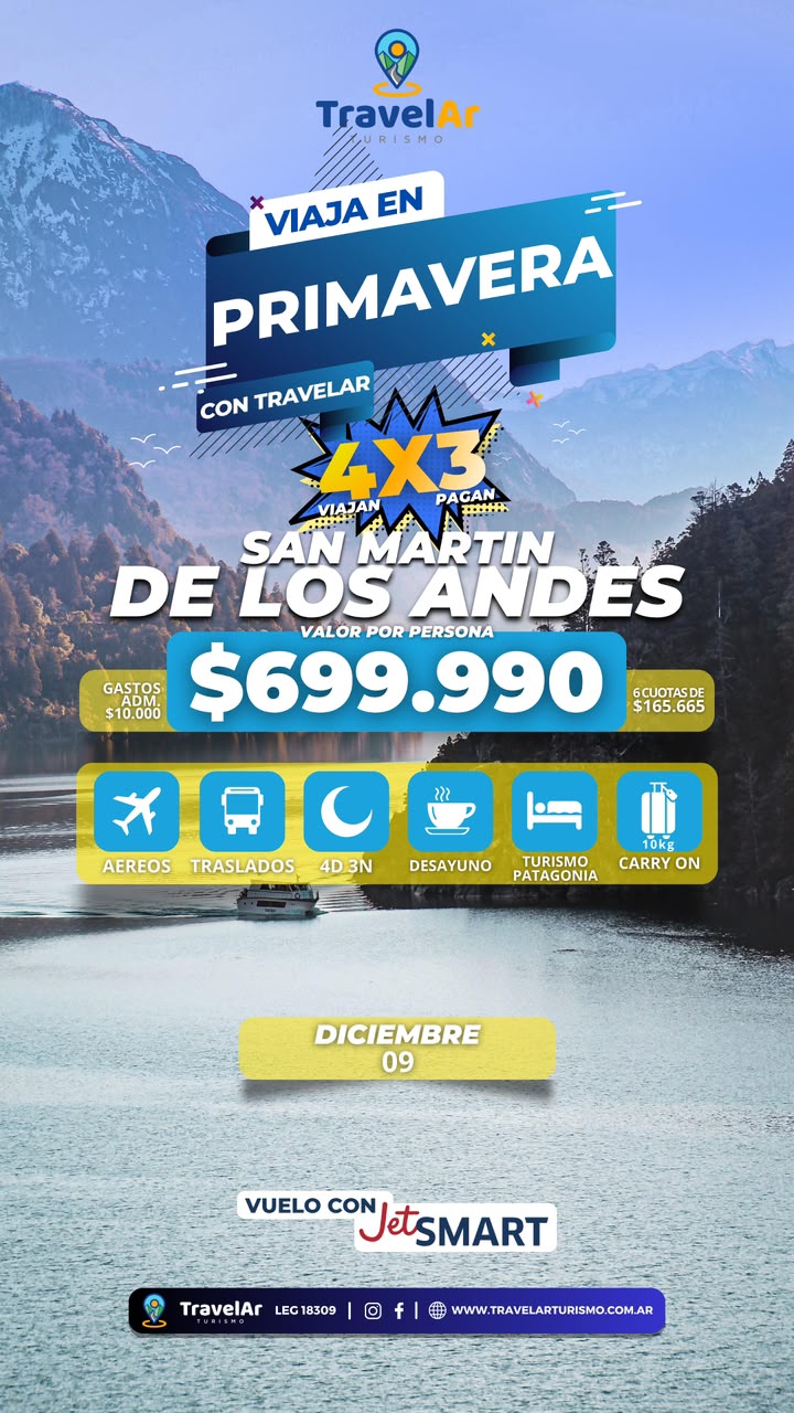 San Martín de los Andes JetSMART 4x3
