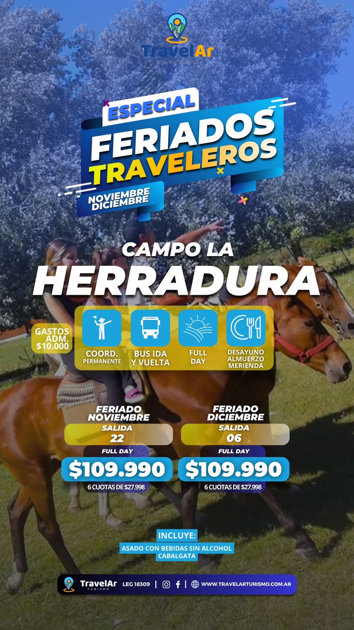 Campo La Herradura Feriados Noviembre Diciembre