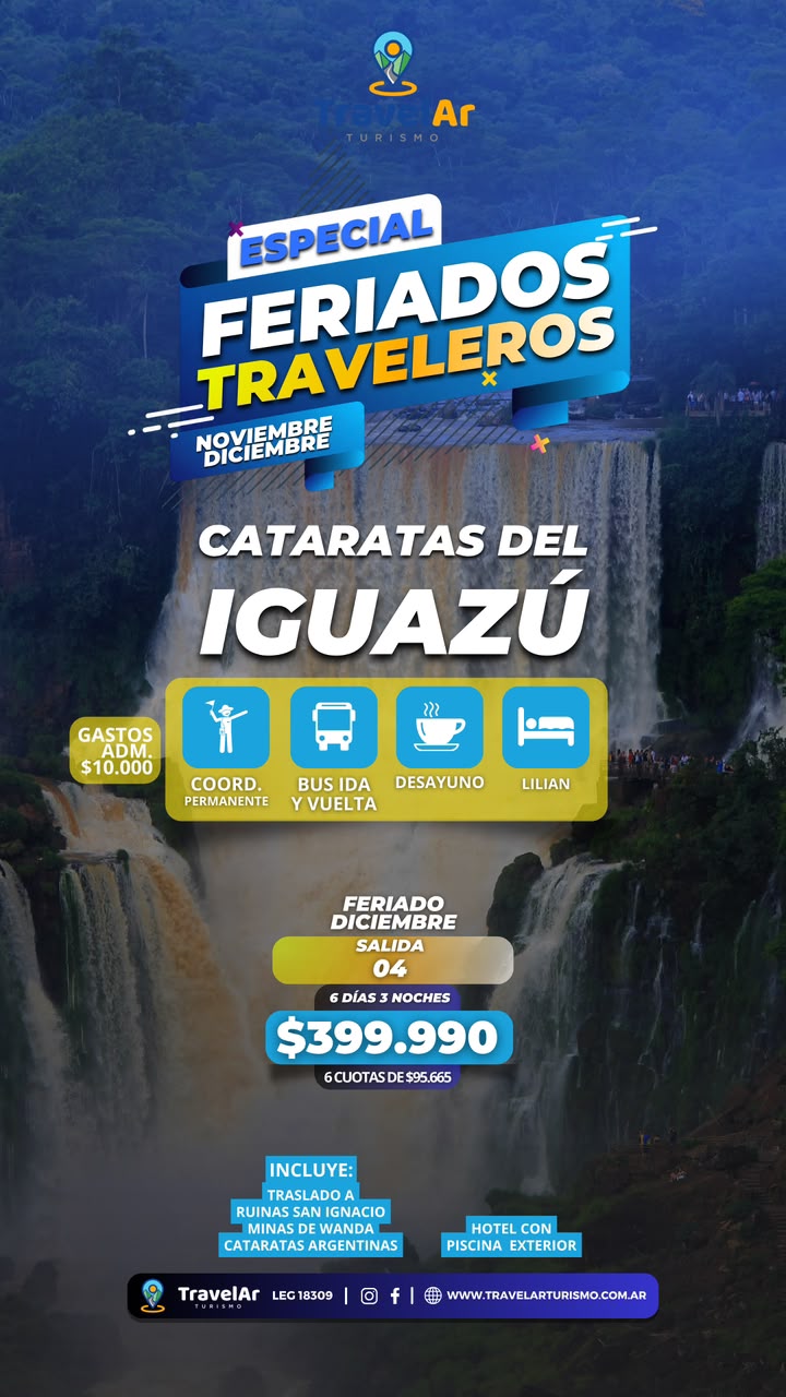 Cataratas del Iguazú Feriados Diciembre