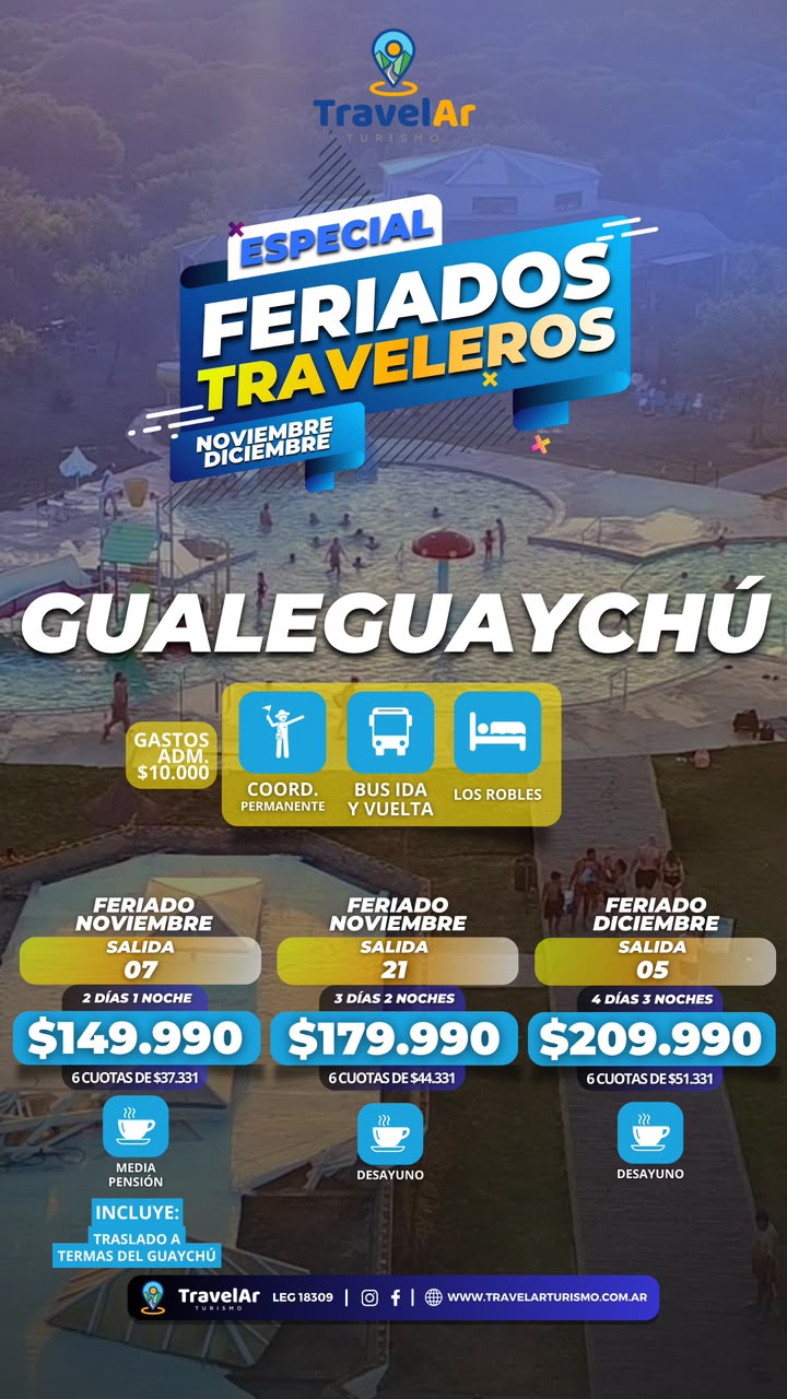Gualeguaychú Feriados Noviembre Diciembre