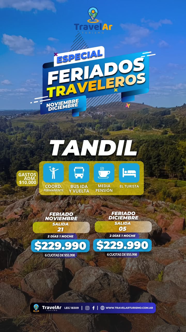Tandil Feriados Noviembre Diciembre